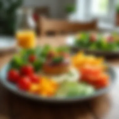 Balancing Nutrition on a Budget A colorful plate showcasing a balanced and nutritious meal