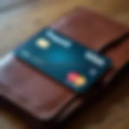 Illustration of a prepaid Visa card in a wallet